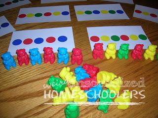 math activities with counting bears