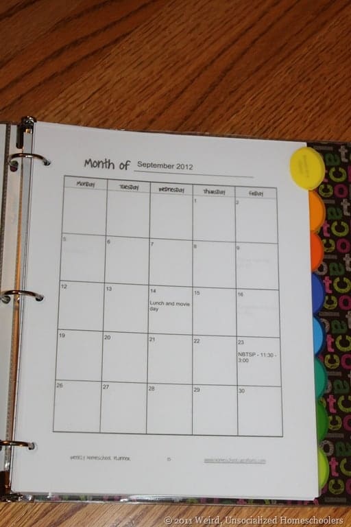 homeschool planner pages