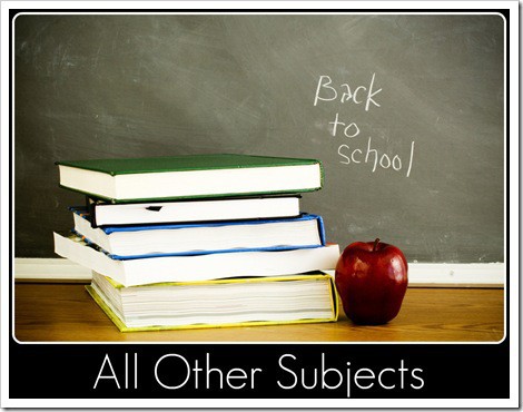 all other subjects button