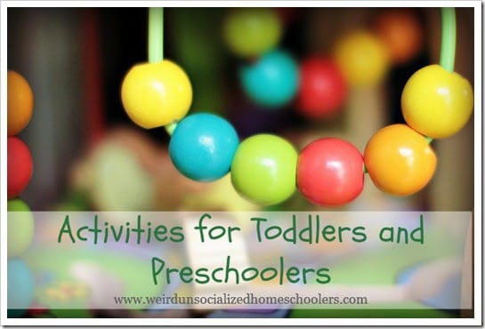 Activities for Toddlers and Preschoolers