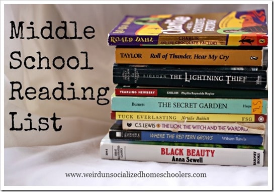 middle school reading list