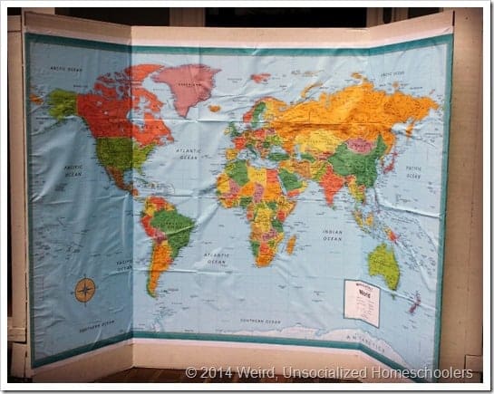 how to store wall maps