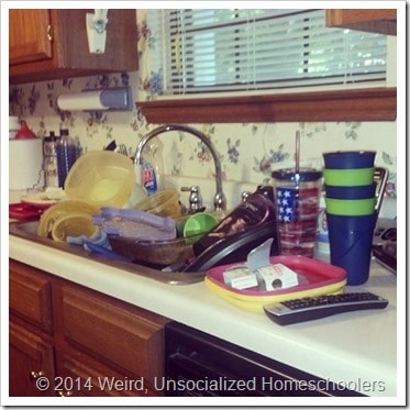 homeschooling and housework