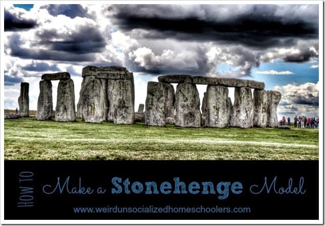 This Stonehenge model tutorial is appropriate for older kids, but simple enough for young kids to complete with help.