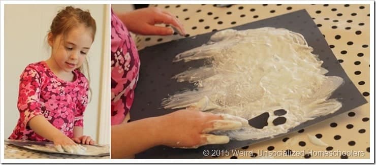 how to make paint with shaving cream and glue