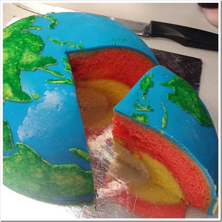 3-D Earth layers cake