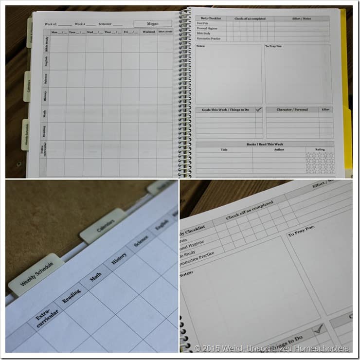 A Plan in Place Customizable Student Planner