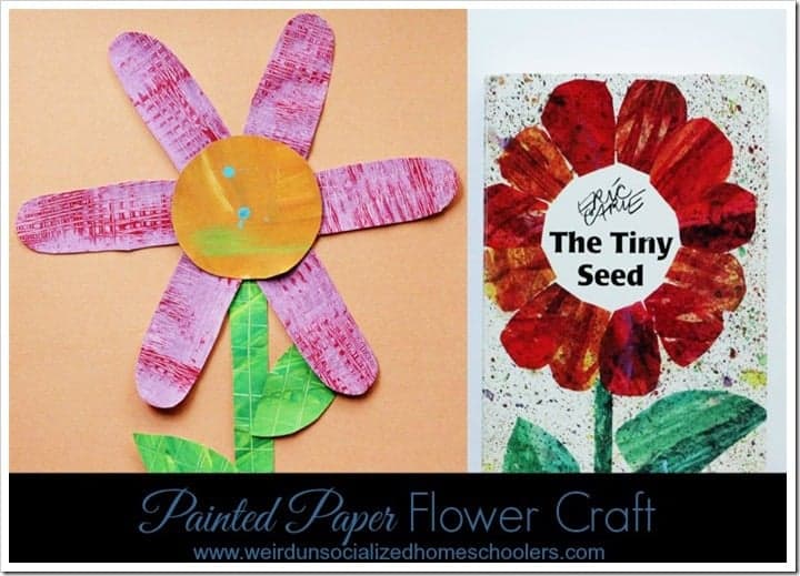 Painted Paper Flower Craft