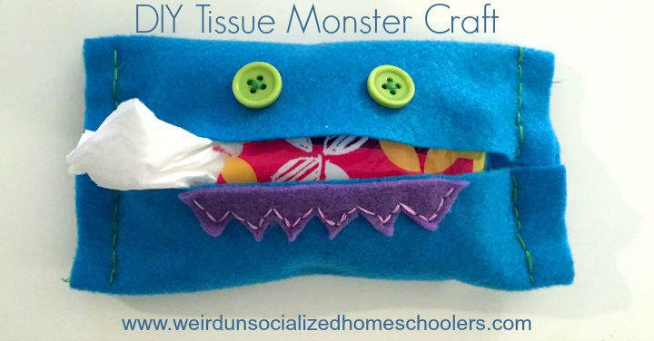 DIY Tissue Monster Craft