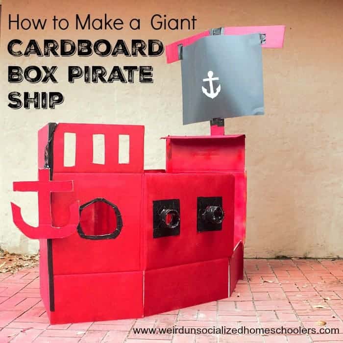 How to Make a Giant Cardboard Box Pirate Ship - Weird