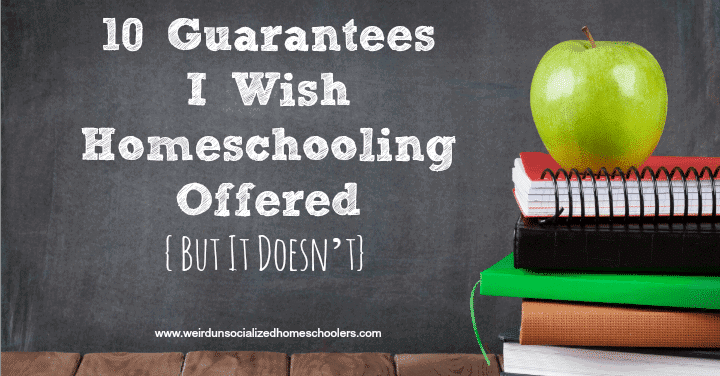 10 Guarantees I Wish Homeschooling Offered {But It Doesn’t}