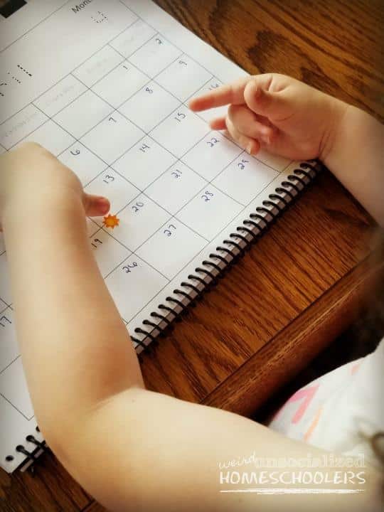weather calendar for early learners