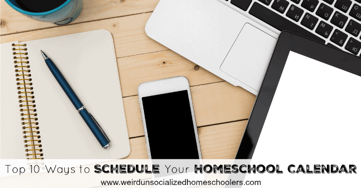 homeschool calendar schedules