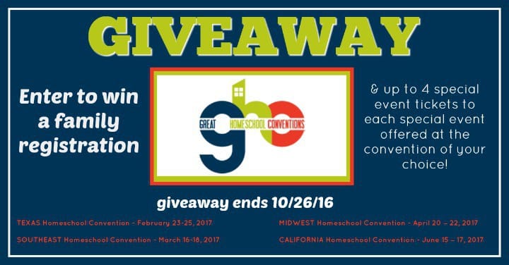Great Homeschool Conventions 2017 giveaway